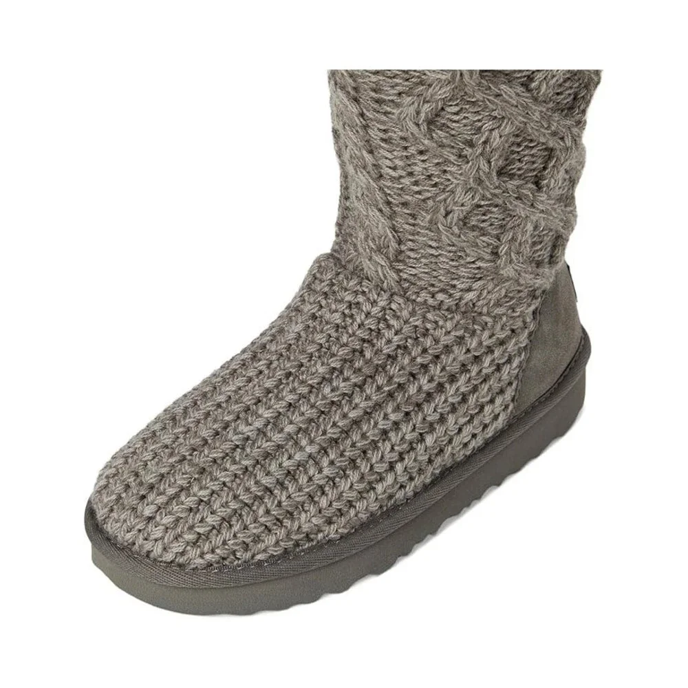 UGG Classic Cardi 1143702T Boots Toddler US 12 Gray Cable Knit Pull On JOBB1075